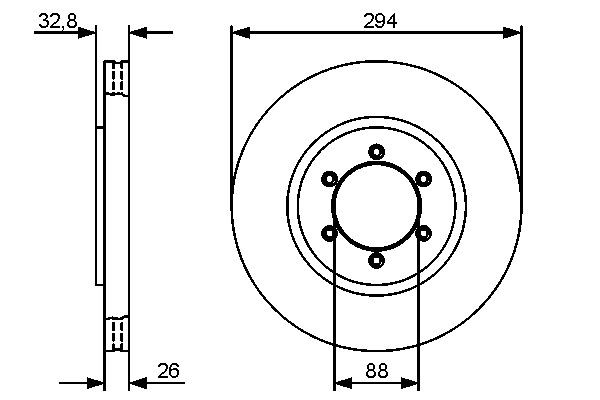 Передний тормозной диск Bosch 0986479416