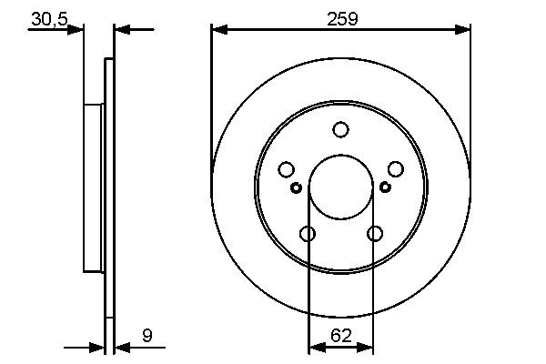 Задний тормозной диск Bosch 0986479418 цена, от 29.37 USD