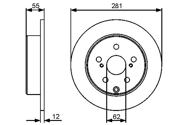Задний тормозной диск Bosch 0986479419 цена, от 35.83 USD