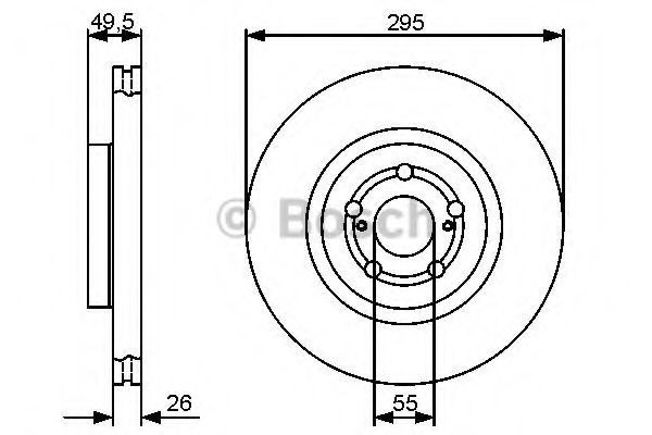 Передние тормозные диски 0986479423 Bosch