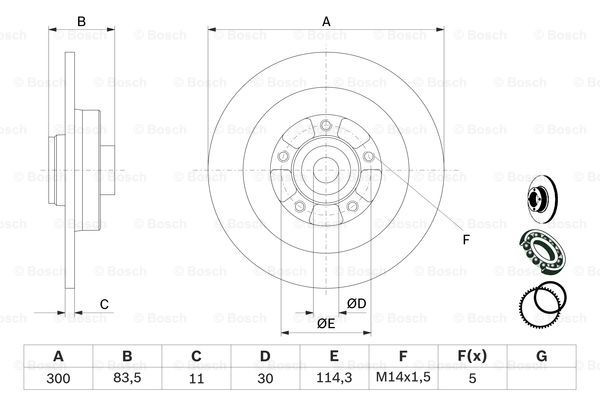 Задний тормозной диск Bosch 0986479445 цена, от 109.23 USD
