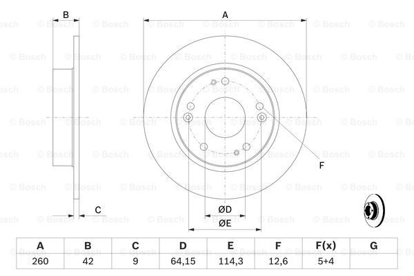 Купить 0986479451 Bosch Диск тормозной задний