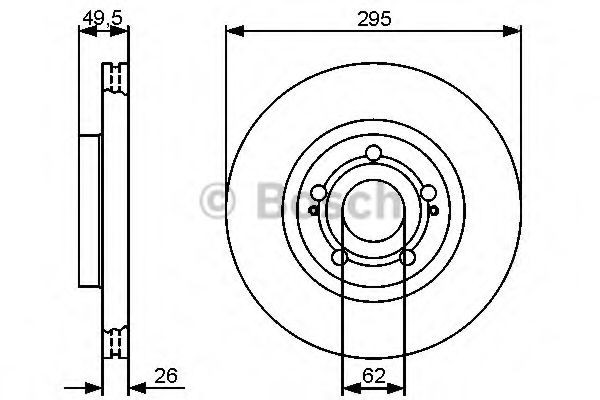 Тормоз дисковый передний Bosch 0986479454 цена, от 50.51 USD