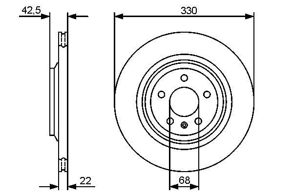 Задний тормозной диск Bosch 0986479457 цена, от 63.99 USD