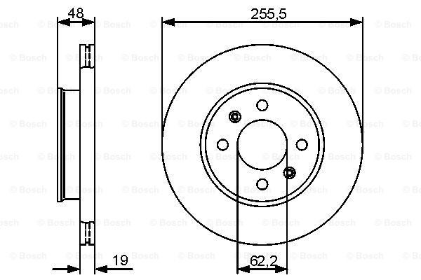 0986479459 Bosch Диск тормозной передний