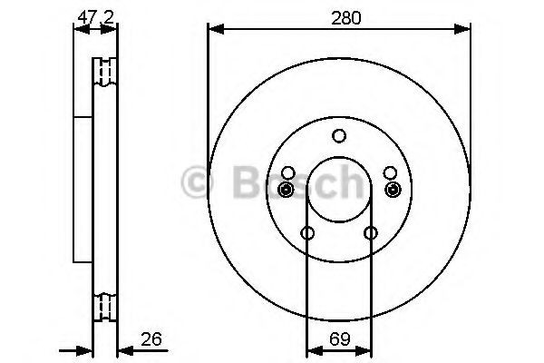 0986479460 Bosch Диск тормозной передний