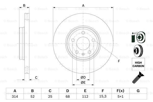 Купить 0986479467 Bosch Ротор тормозной