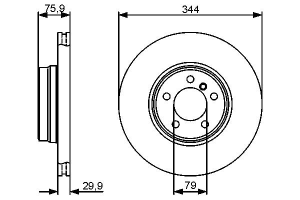 Передний тормозной диск Bosch 0986479475