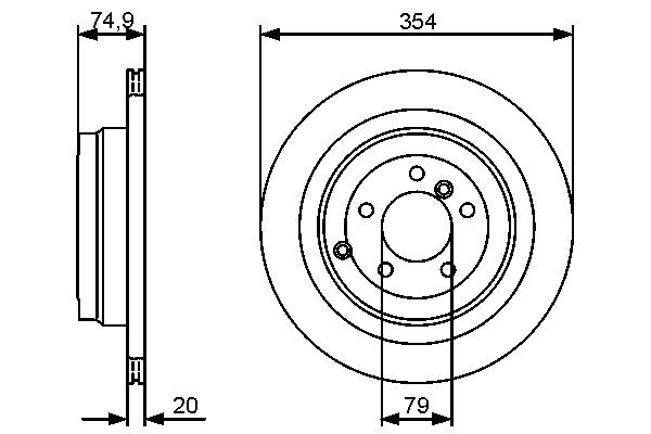 Купить 0986479479 Bosch Диск тормозной задний