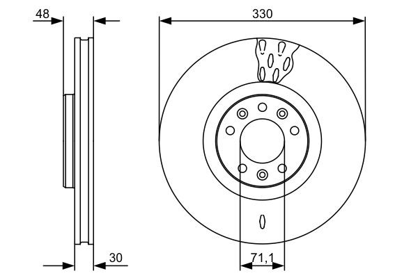 Тормоз дисковый передний Bosch 0986479529 цена, от 57.12 USD