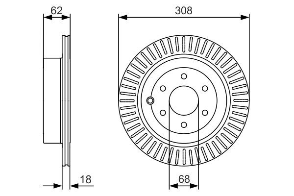 Купить 0986479533 Bosch Диск тормозной задний