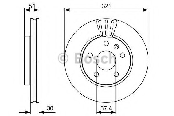 Купить 0986479544 Bosch Ротор тормозной
