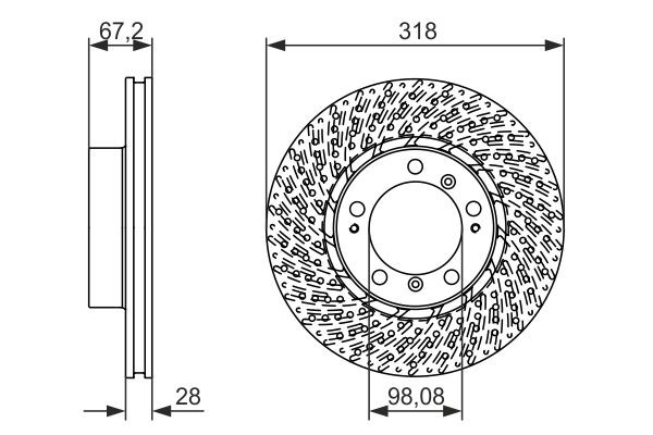 0986479549 Bosch Диск тормозной передний