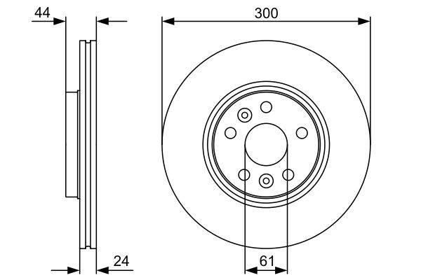 Передние тормозные диски 0986479554 Bosch