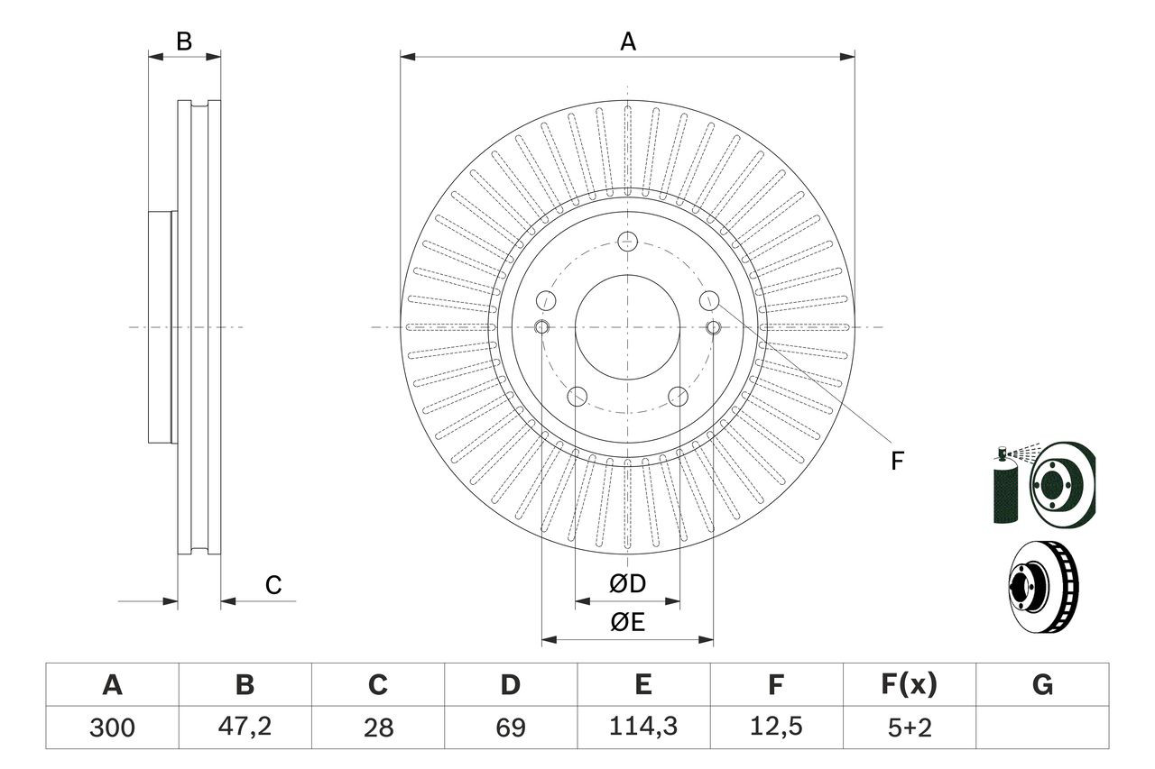 Купить 0986479595 Bosch Ротор тормозной