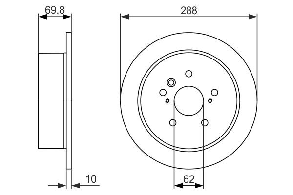 Задний тормозной диск Bosch 0986479614 цена, от 36.37 USD