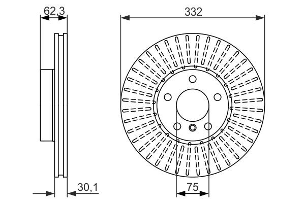 Передний тормозной диск Bosch 0986479624
