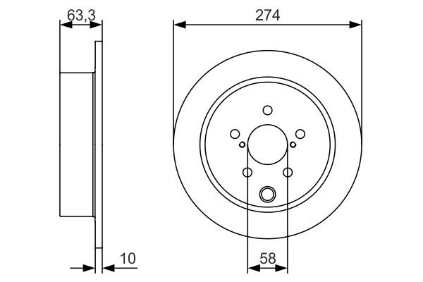 0986479634 Bosch Дисковый тормоз