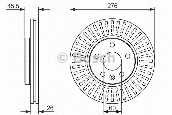 0986479643 Bosch Диск тормозной передний