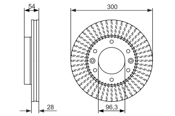 0986479693 Bosch Диск тормозной передний