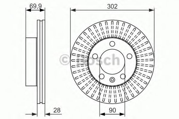 0986479716 Bosch Диск тормозной передний