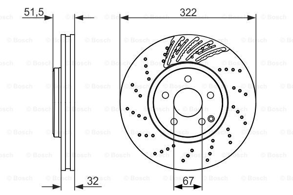 0986479720 Bosch Диск тормозной передний