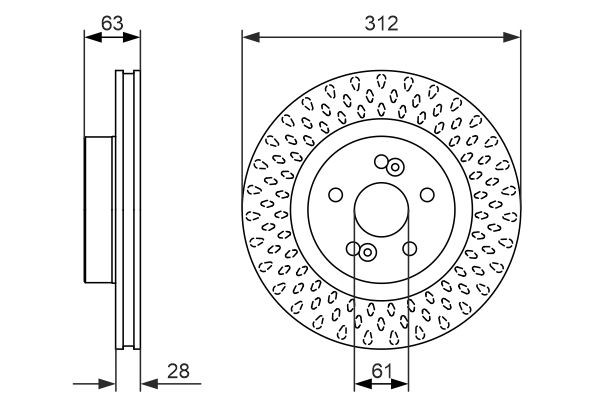 0986479723 Bosch Диск тормозной передний