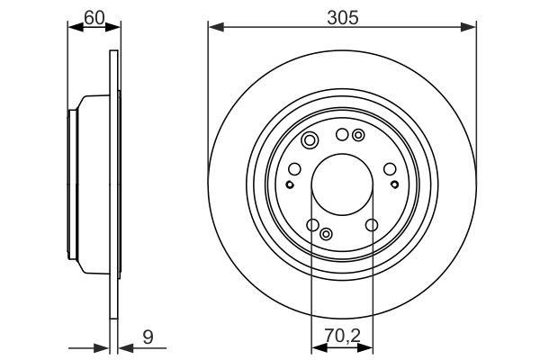 Купить 0986479740 Bosch Диск тормозной задний