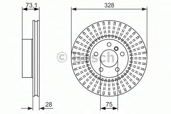 Передние тормозные диски 0986479771 Bosch