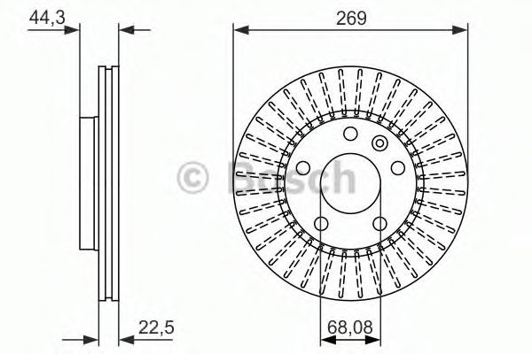 0986479779 Bosch Диск тормозной передний