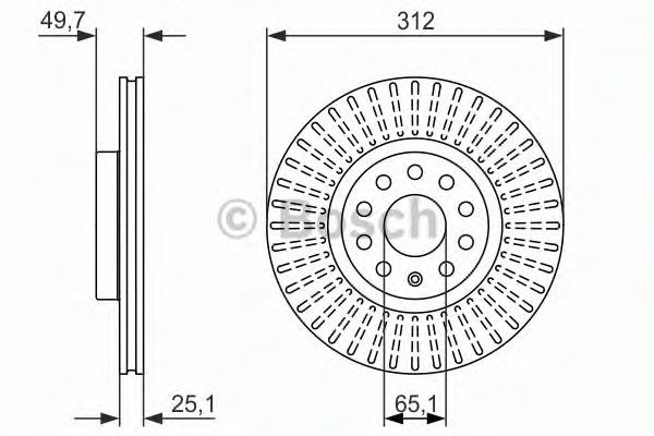 Передние тормозные диски 0986479932 Bosch