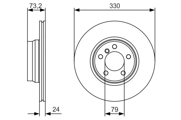 Передние тормозные диски 0986479A06 Bosch