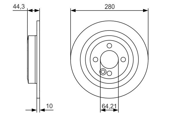 Купить 0986479A08 Bosch Диск тормозной задний