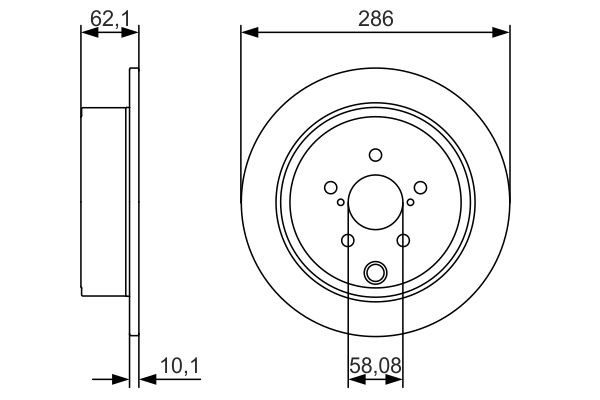 Задний дисковый тормоз Bosch 0986479A10