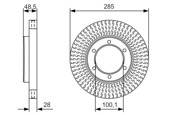 Купить 0986479A95 Bosch Ротор тормозной