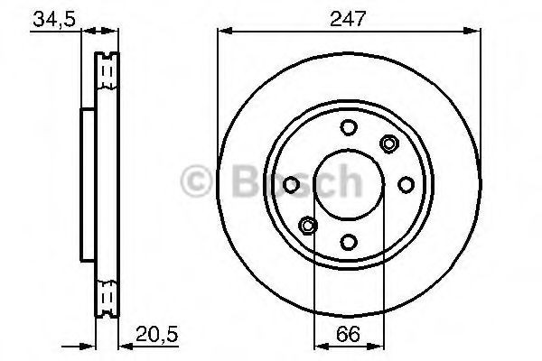 Купить 0986479B32 Bosch Ротор тормозной