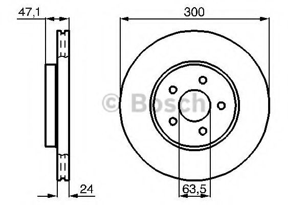 Передние тормозные диски 0986479B44 Bosch