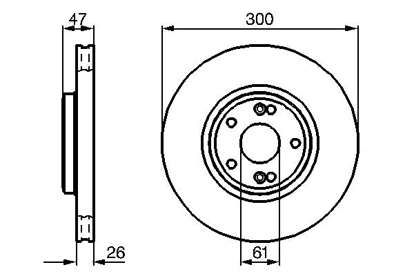 Купить 0986479B47 Bosch Ротор тормозной