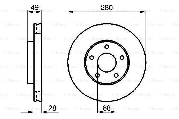 Купить 0986479B61 Bosch Ротор тормозной