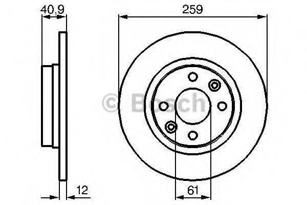 Тормоз дисковый передний Bosch 0986479B79 цена, от 24.22 USD