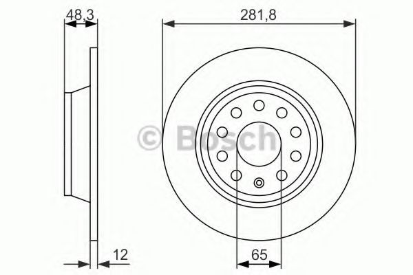 0986479B93 Bosch Дисковый тормоз