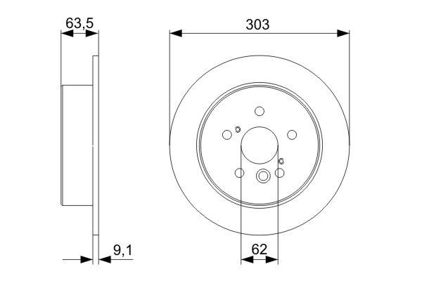 0986479C02 Bosch Дисковый тормоз