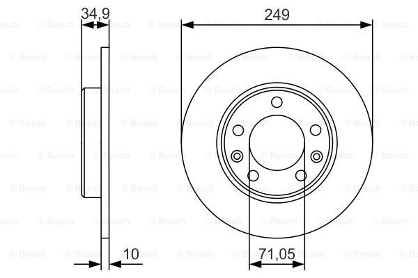 Тормозные диски 0986479C23 Bosch