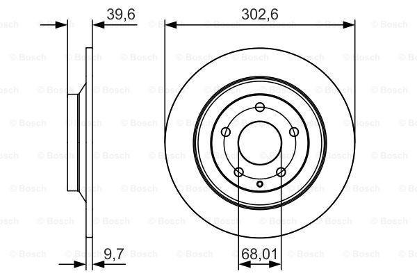 Задний дисковый тормоз Bosch 0986479C28