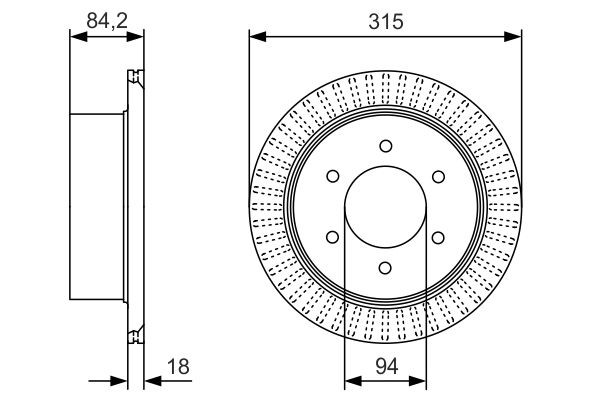 Задний тормозной диск Bosch 0986479C32 цена, от 58.43 USD