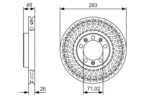Передние тормозные диски 0986479C33 Bosch