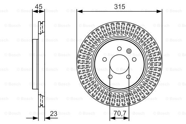 Тормозные диски 0986479C46 Bosch