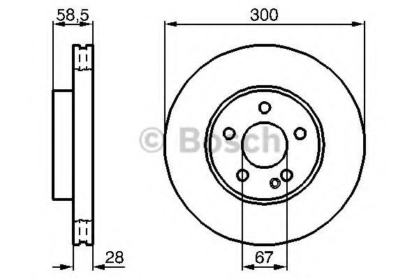 Передние тормозные диски 0986479C50 Bosch