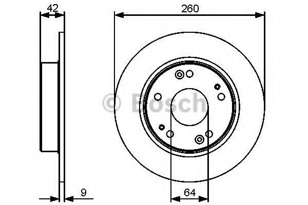 Купить 0986479C63 Bosch Диск тормозной задний