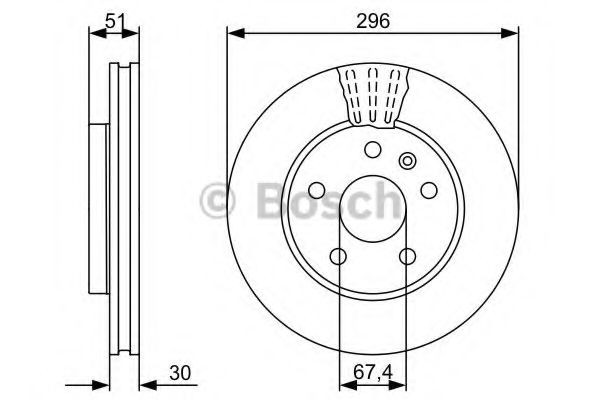 Тормоз дисковый передний Bosch 0986479C65 цена, от 59.85 USD